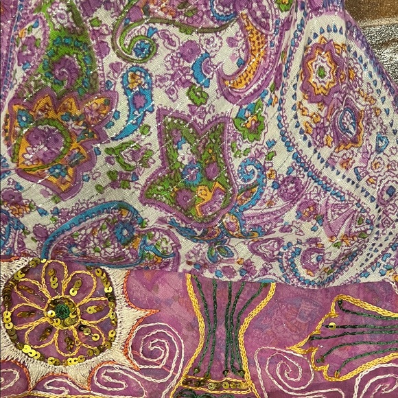 Made in Nepal 100% Cotton Colorful Paisley Short Kurta Tunic Size L/XL - Picture 7 of 11